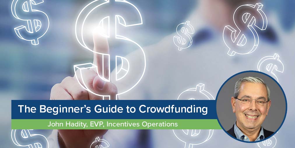 Beginner's guide to crowd funding-wide title over dollar signs