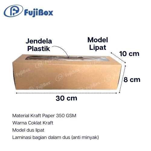 FUJIBOX KRAFT | BROWN KRAFT 10 x 30 x 8 | DUS ANTI MINYAK