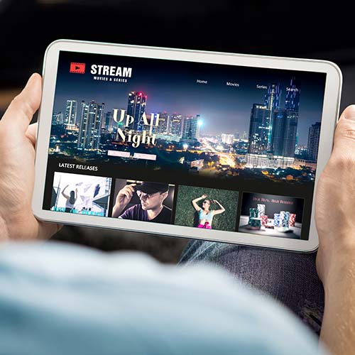 Streaming platform on tablet device