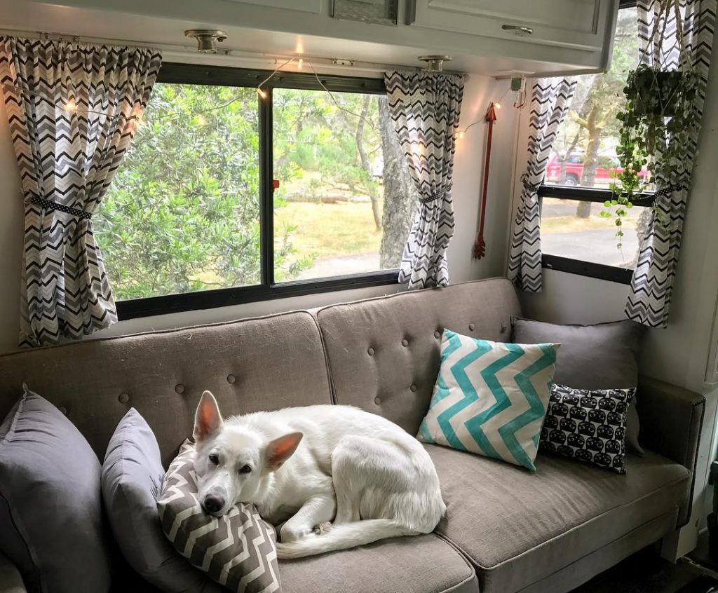Installing curtains in your RV can add a lot of flair.