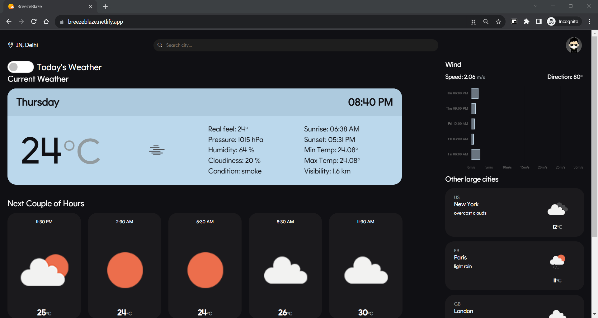 Section Image Today's Weather