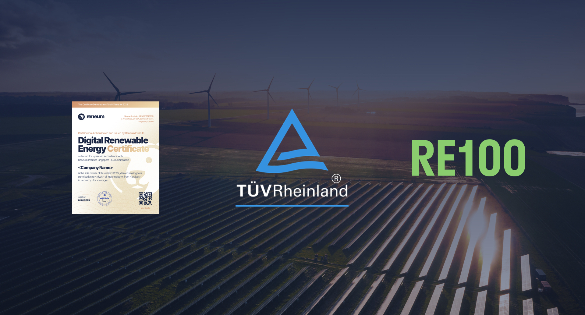 Reneum Digital RECs: RE100 Compliant, TÜV Rheinland Validated