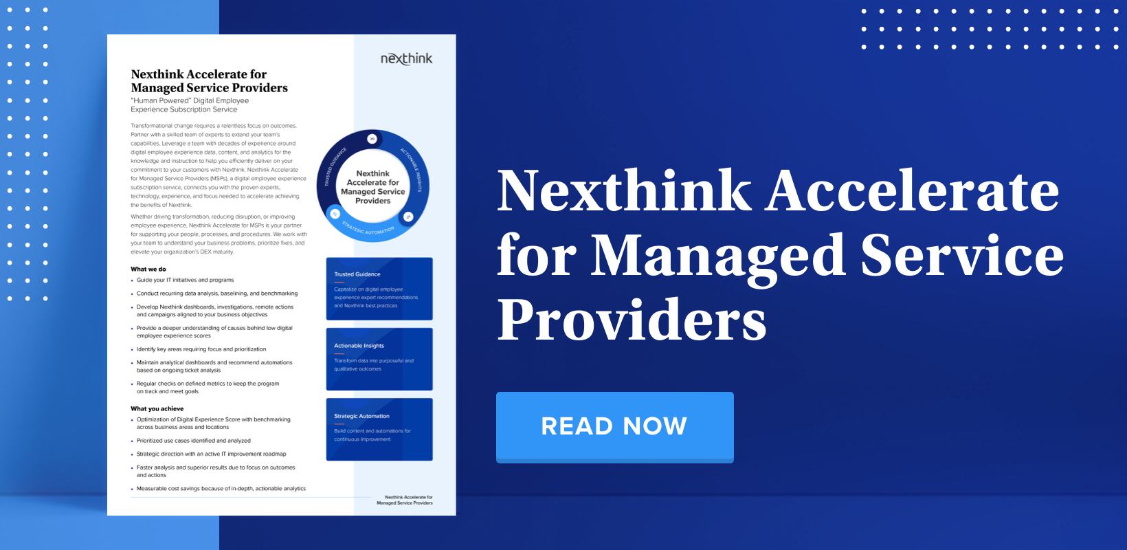 Nexthink Accelerate™ for Managed Service Providers | Nexthink