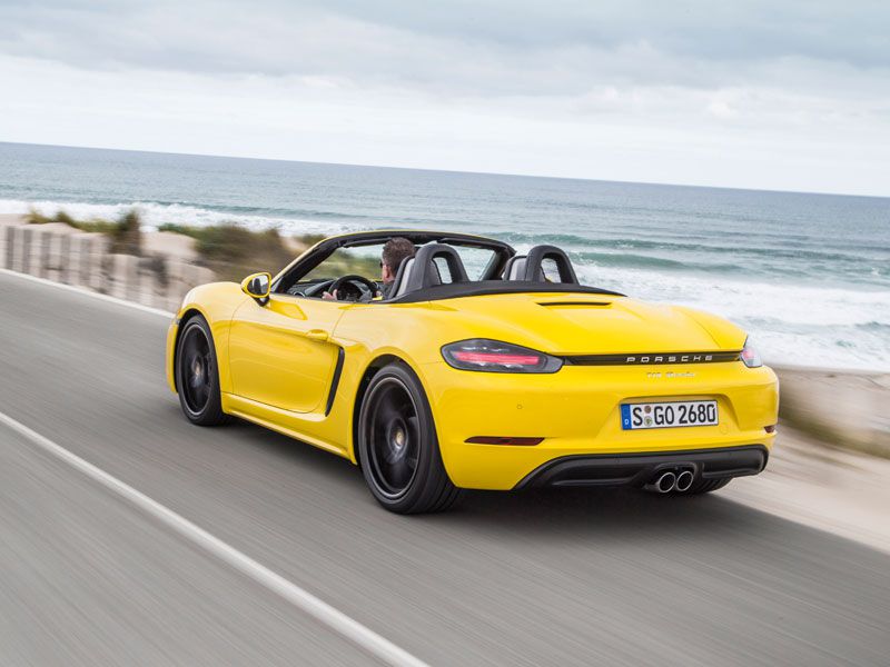 2017 Porsche 718 Boxster rear yellow ・  Photo by Porsche 