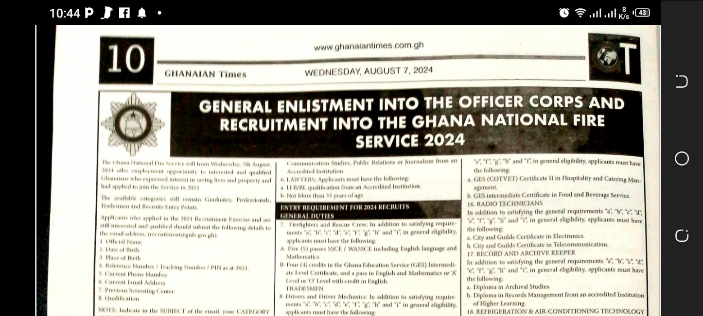 DEADLINE FOR ONGOING PRISON SERVICE, FIRE SERVICE, POLICE  AND IMMIGRATION SERVICE RECRUITMENT 2024