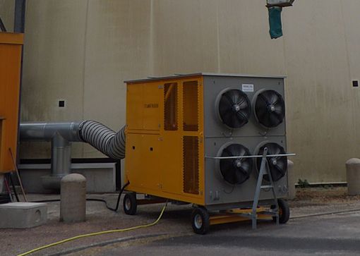 Using a grain cooler for conserving wheat