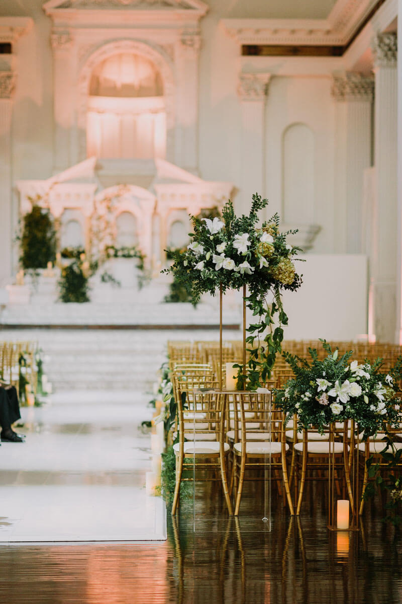 altar with flowers