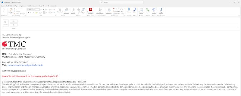 EMailSignatur geschäftlich Dos, Don'ts & Tipps zur Umsetzung OMR