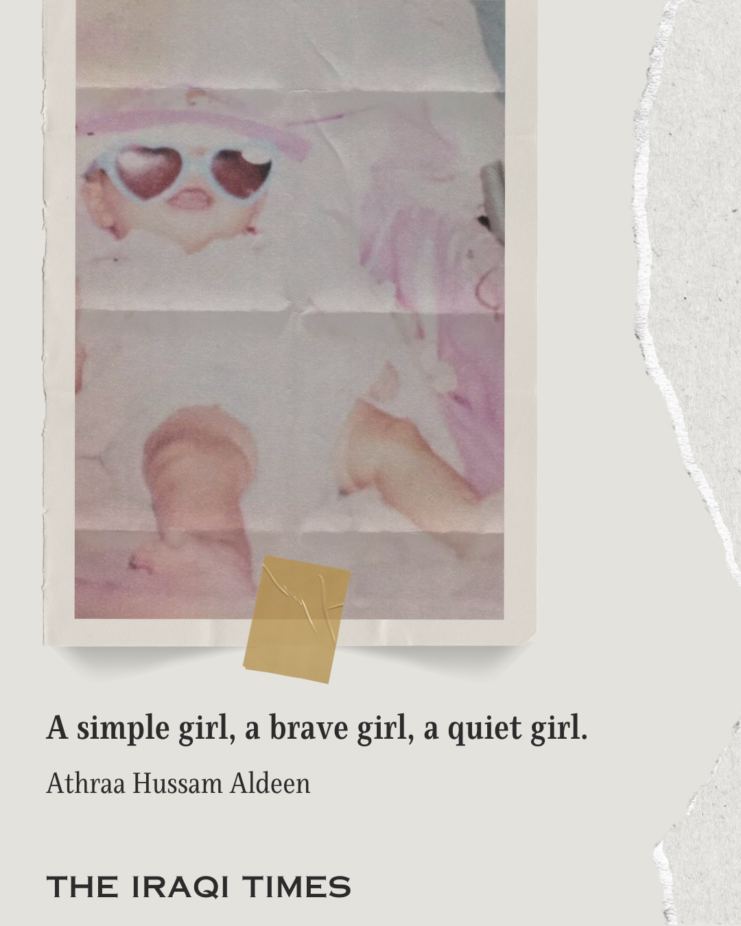 A simple girl, a brave girl, a quiet girl. 