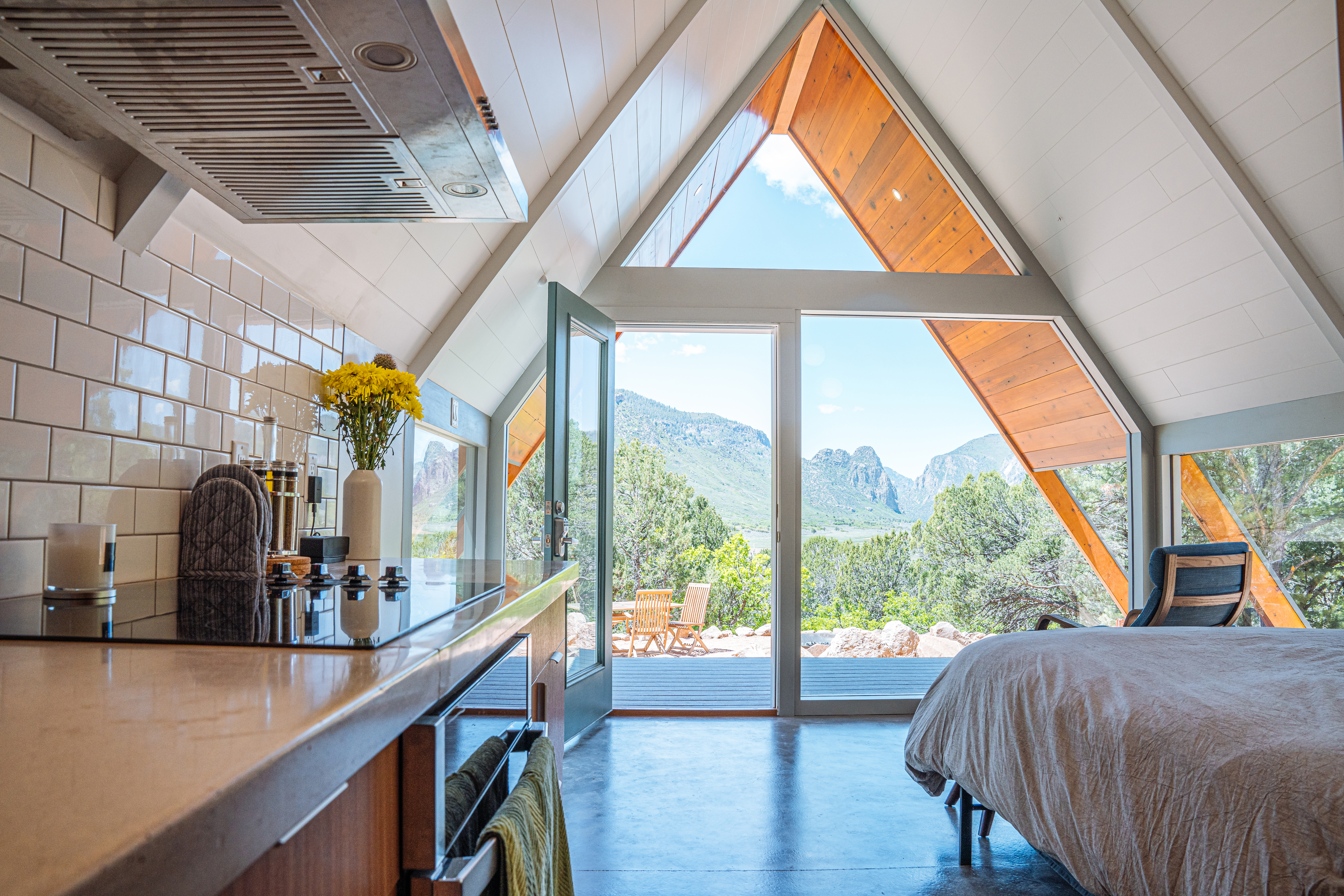 Colorado A-Frame rental property overlooking the mountains