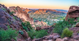 View of mountains in Phoenix Arizona