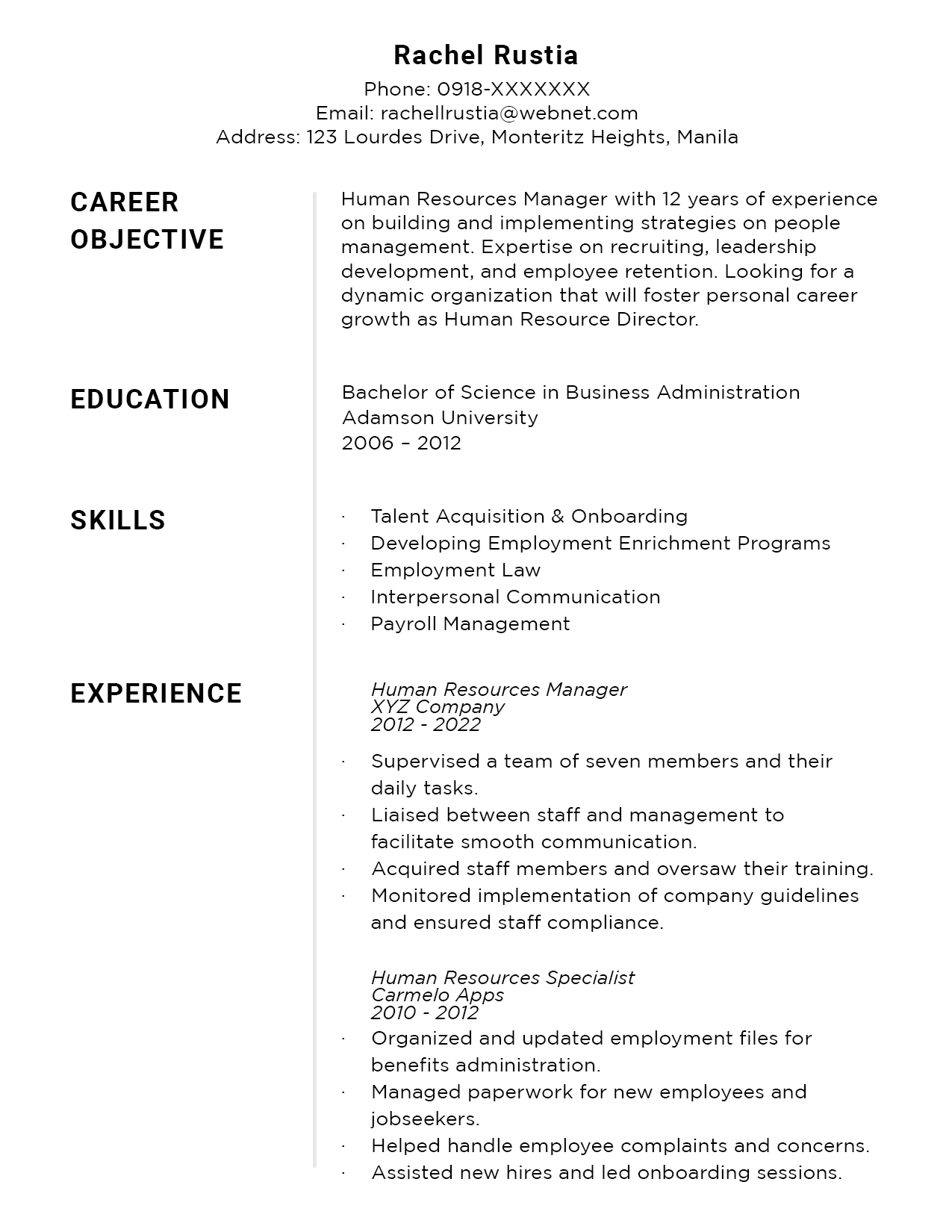 Resume Templates You Can Download For Free Jobstreet Philippines 