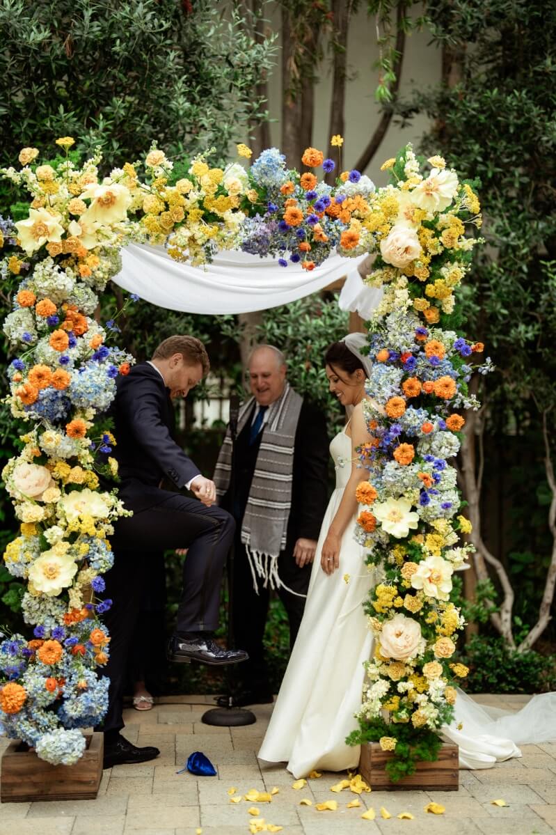 bride and groom in ceremony