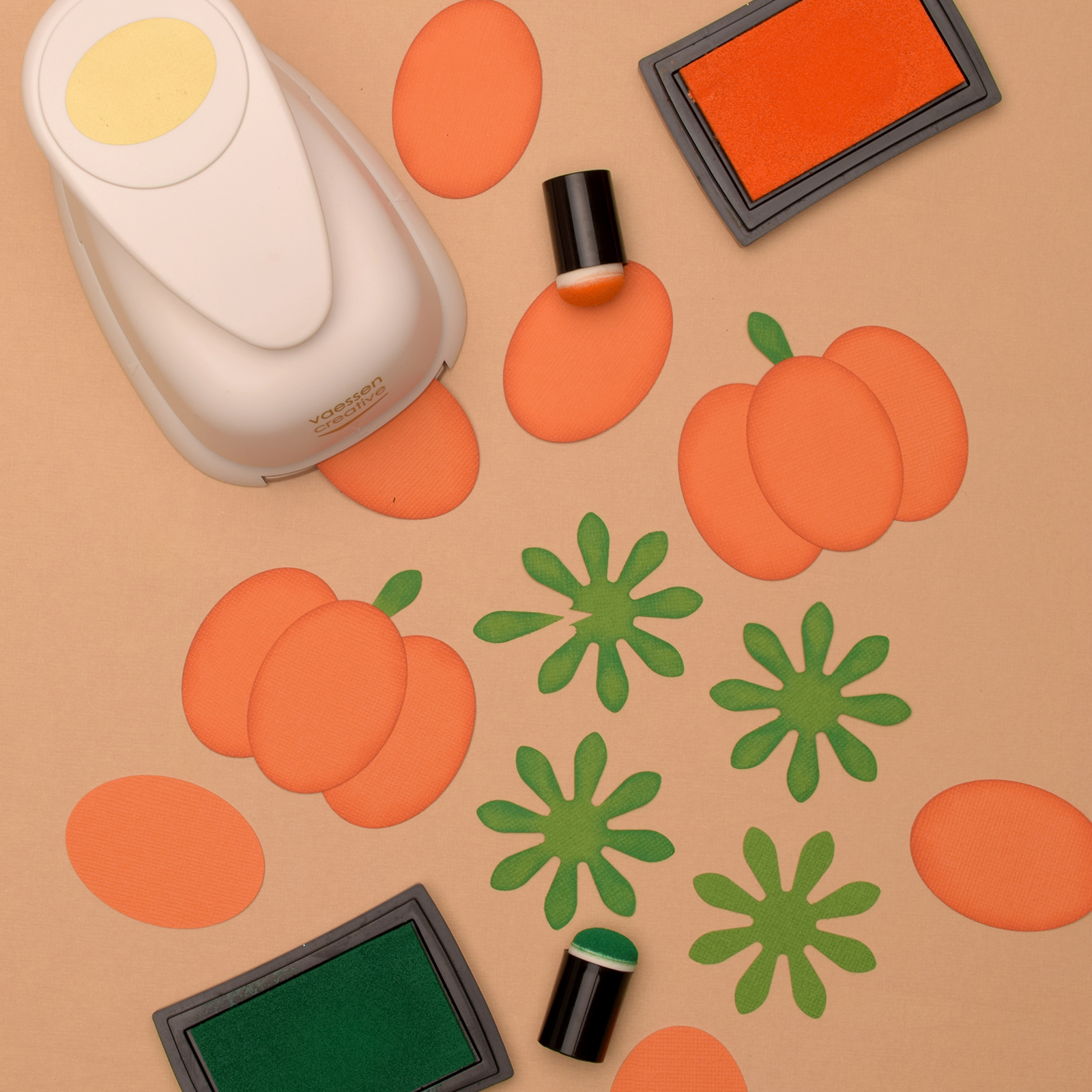 Turning paper into pumpkins with crafty punches!