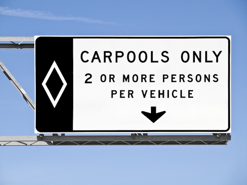 carpool highway sign 
