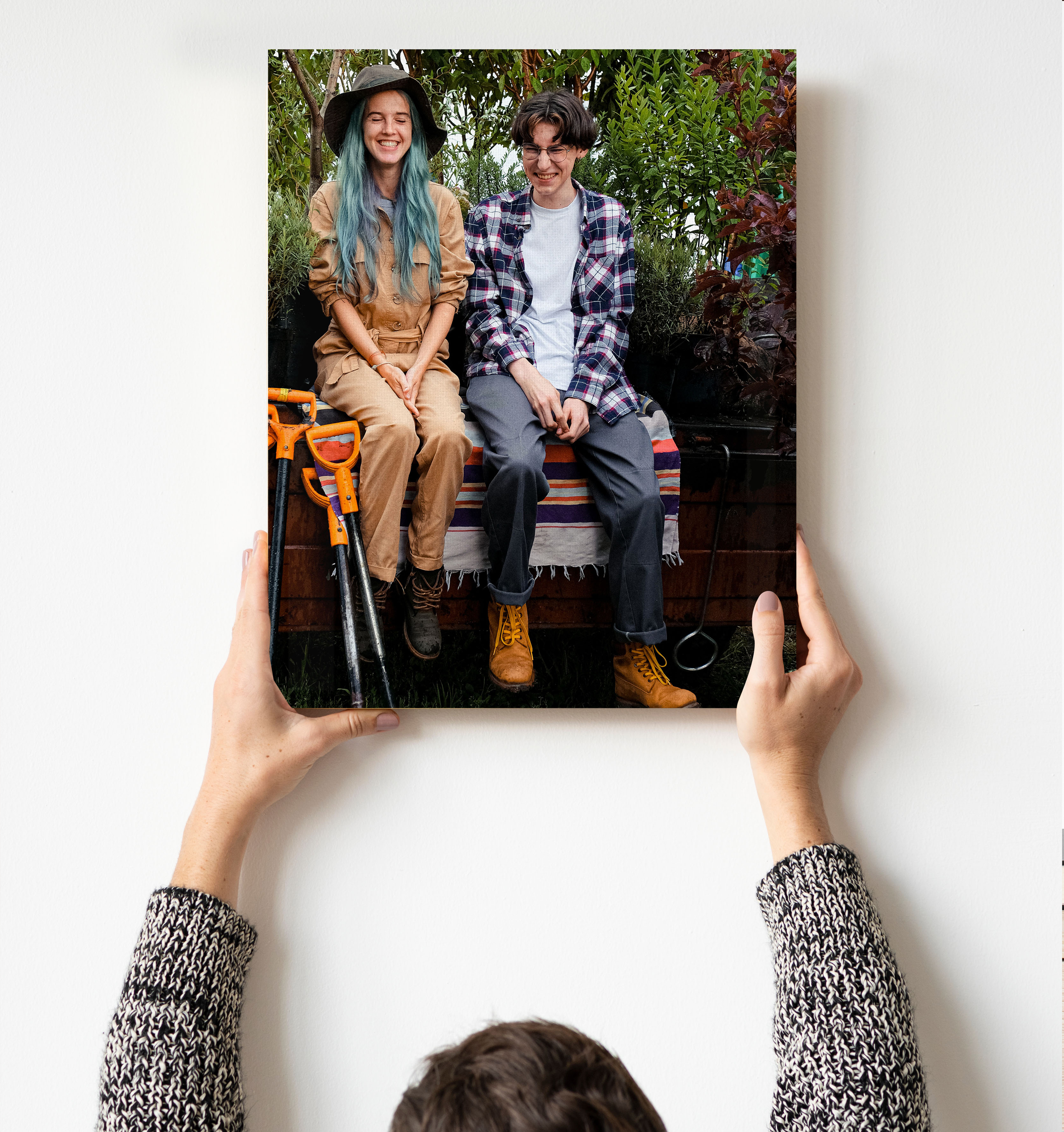 canvas print of a cute young couple