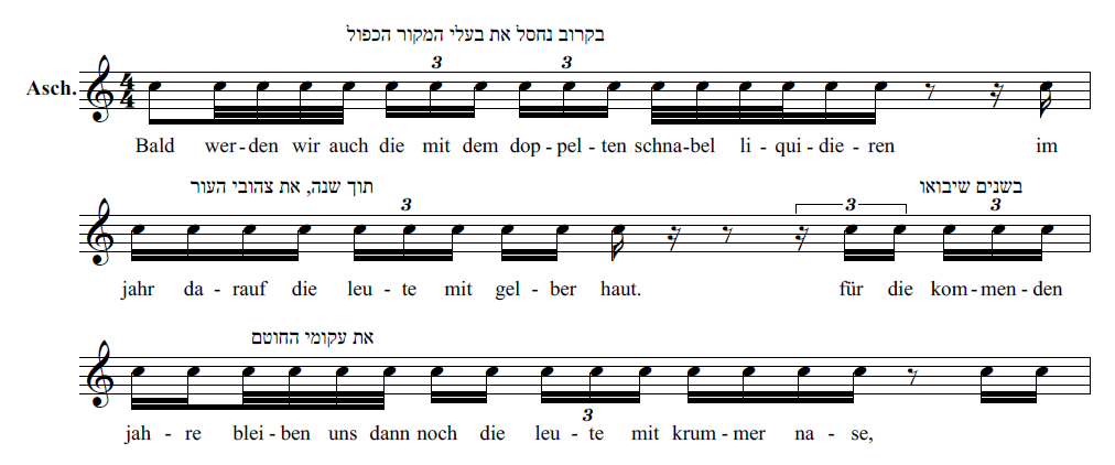 Example 6: The Destruction of the Kingdom - Act 2, Scene 11, Bars 57-59