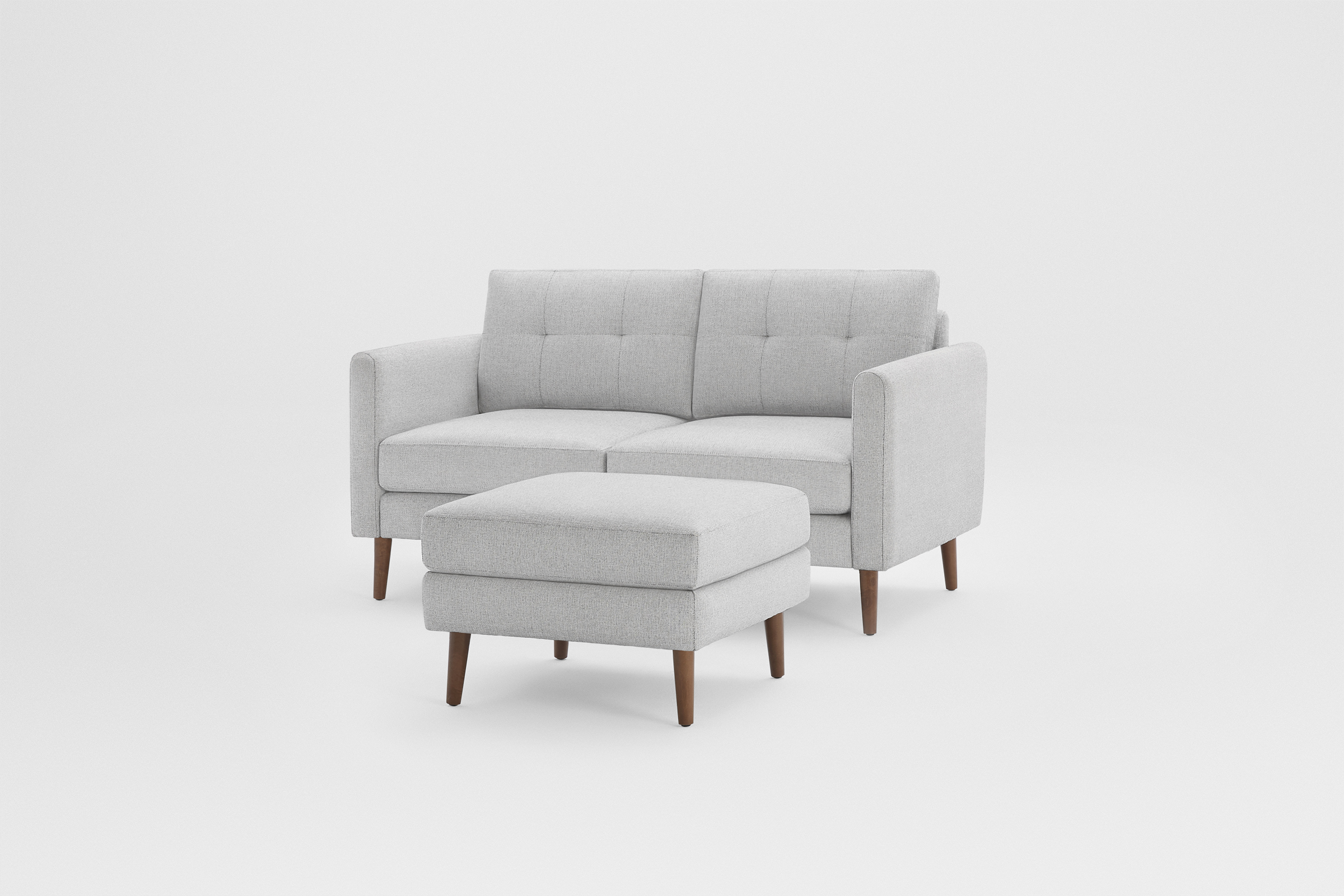 The Nomad Fabric Loveseat with Ottoman Burrow