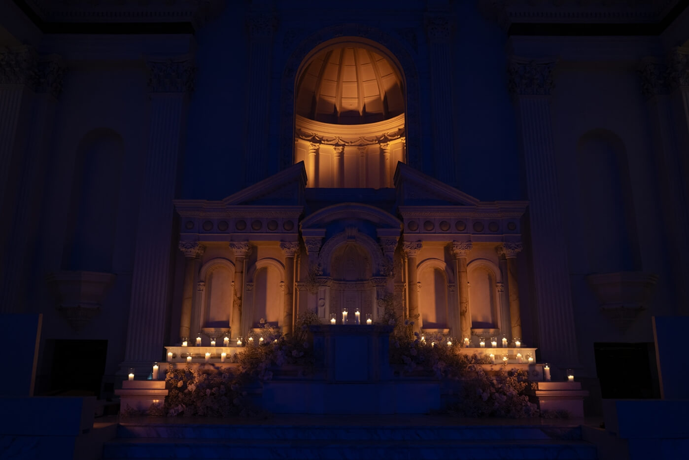 altar with candles