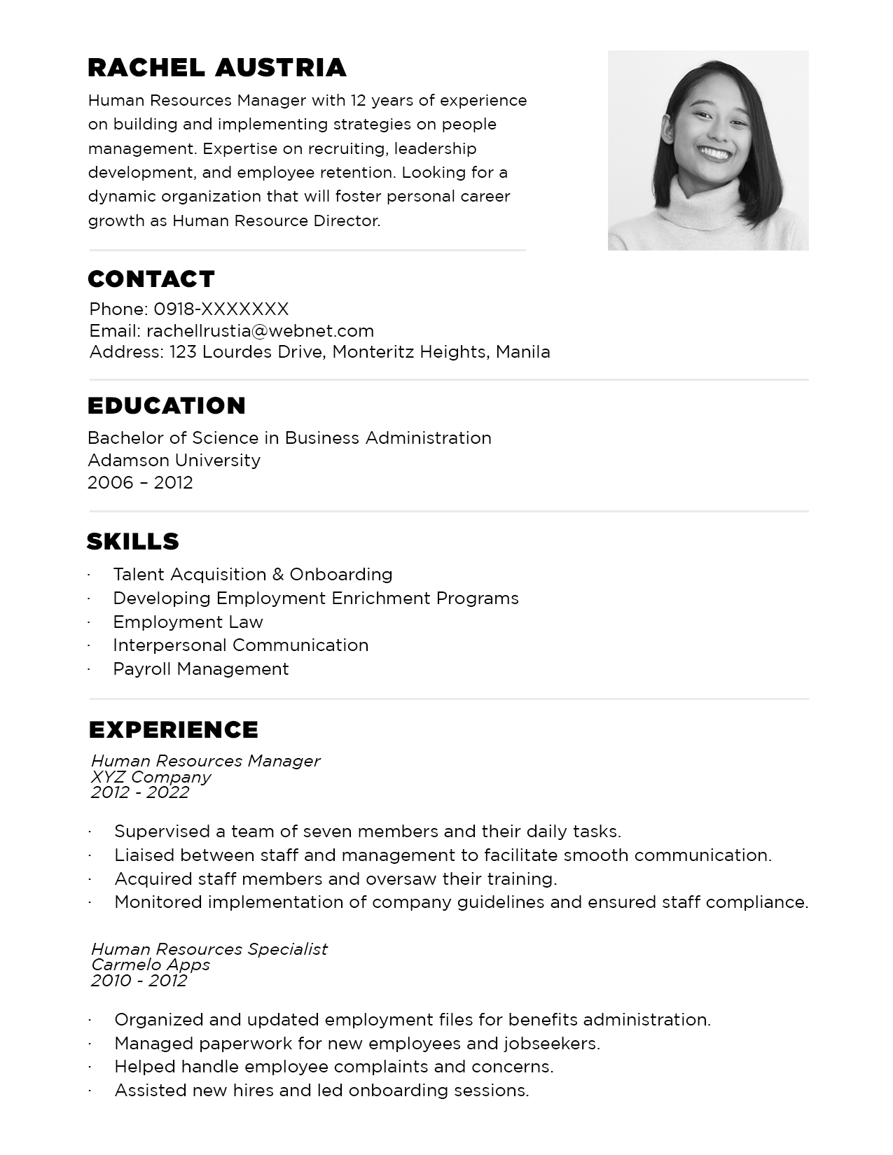 Sample Of Cv For Job Application Philippines Sample O vrogue.co