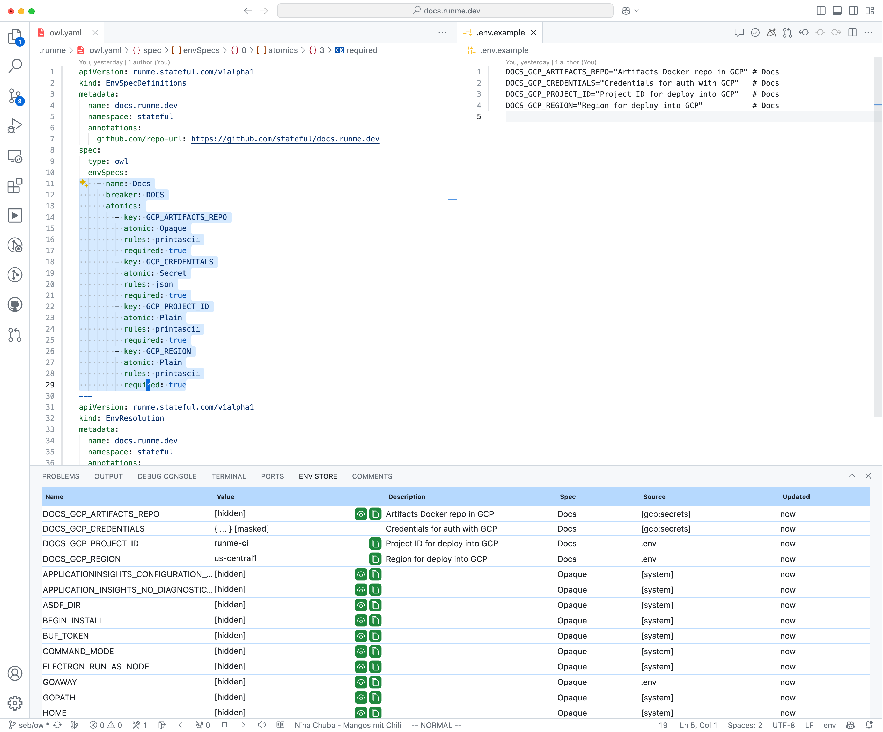 Proposed CRD-style config to define custom Env Spec types