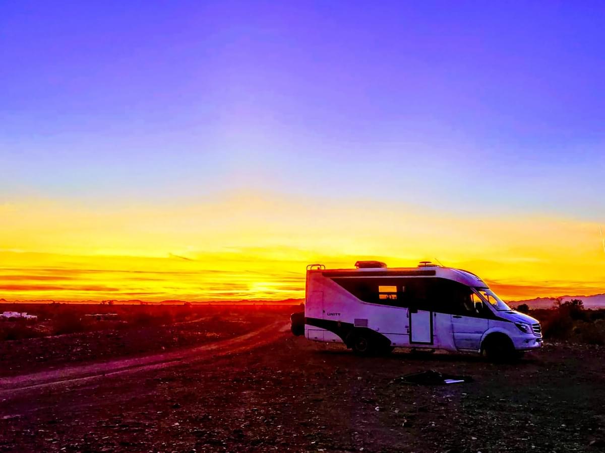class b van boondocking in moab at sunset - Medium.jpg