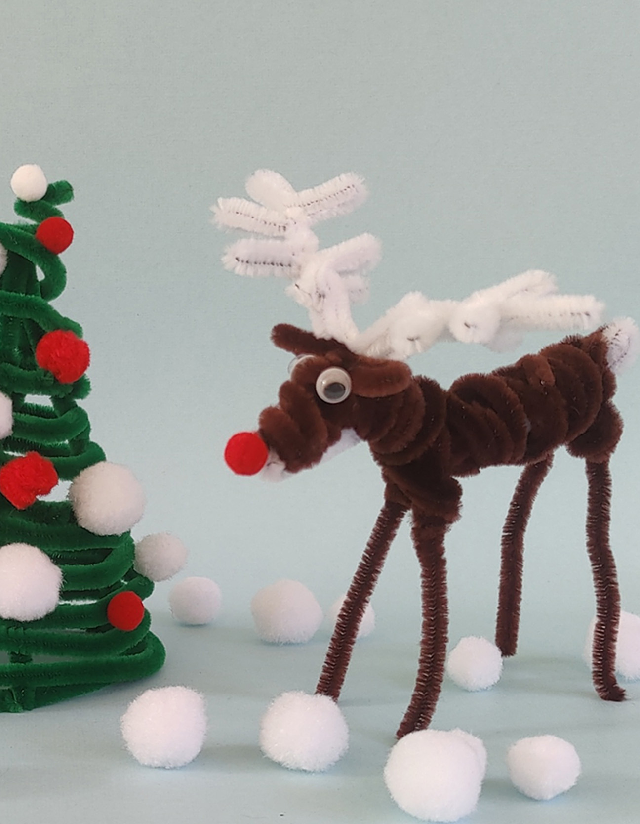 DIY: Rudolf el Reno hecho con alambre de chenilla - Thumbnail