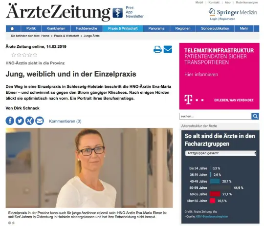 HNO-Ärztin zieht in die Provinz