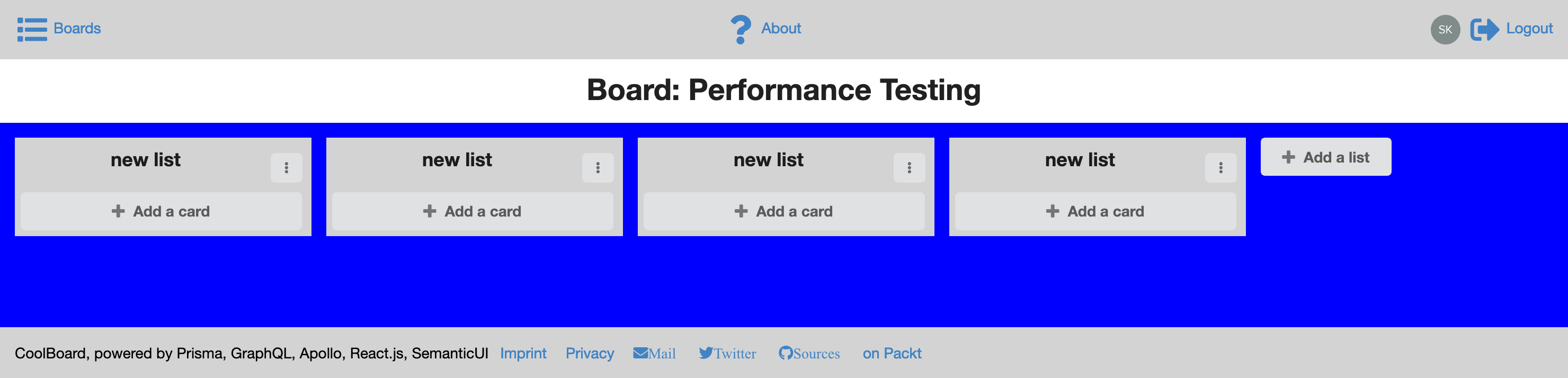 loading board page - first part