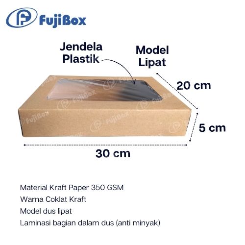 FUJIBOX KRAFT | BROWN KRAFT 20 x 30 x 5 | DUS ANTI MINYAK