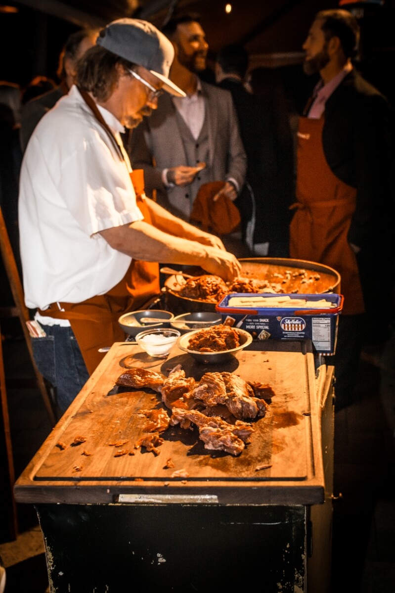 Chef Neal and meat station