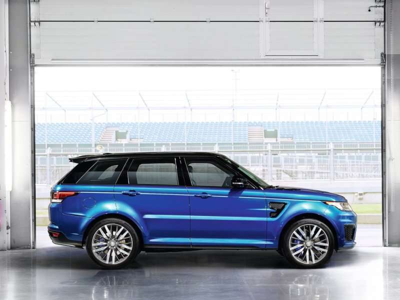 blue land rover range rover svr exterior 