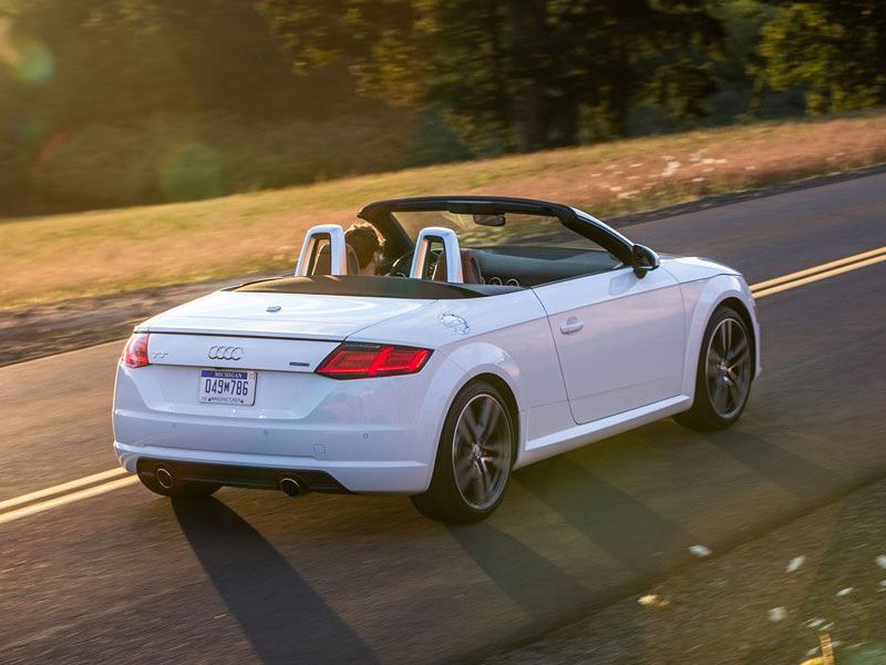 2016 Audi TT roadster rear view on road ・  Photo by Audi 