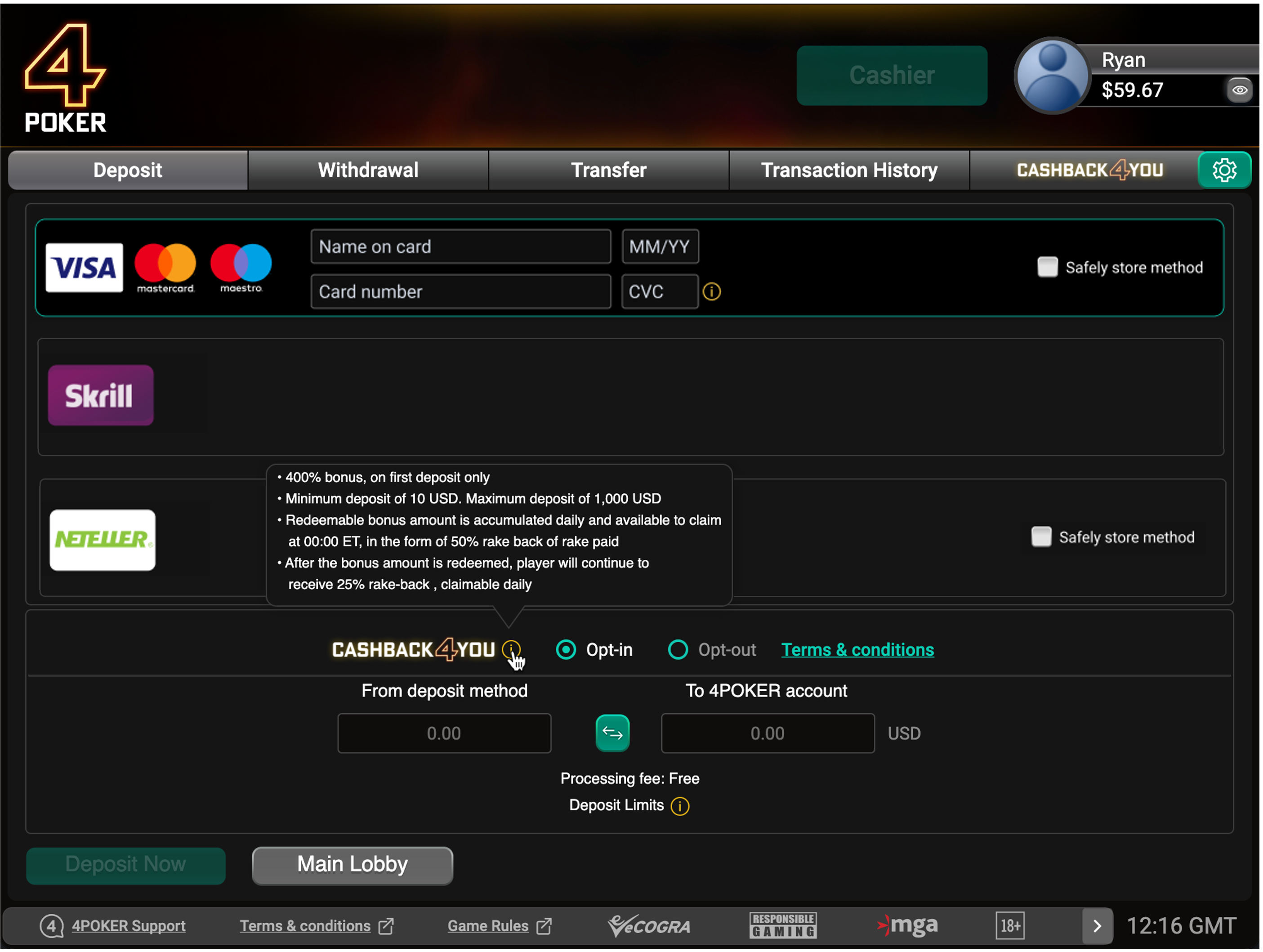 Poker bono bienvenida