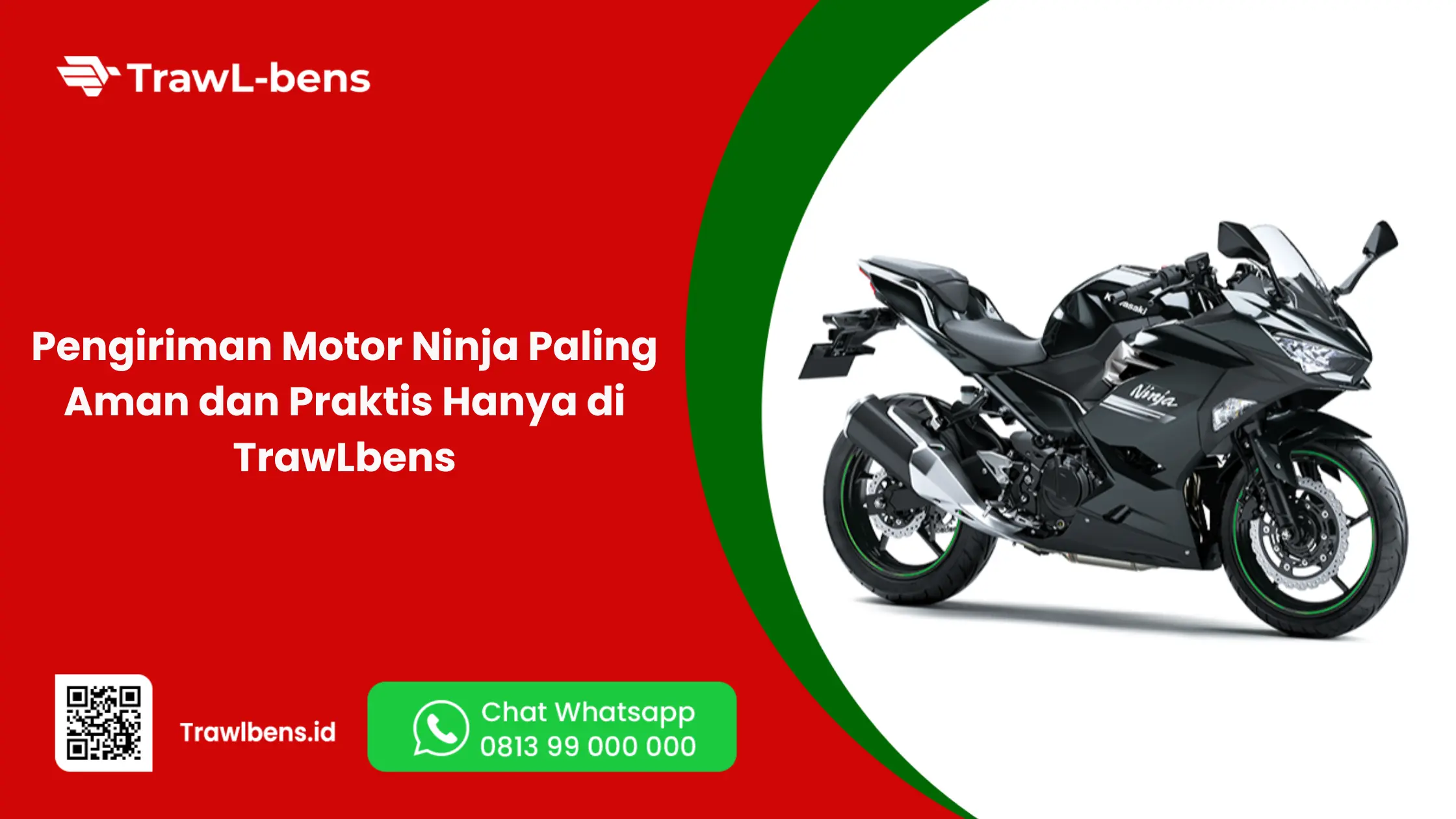 Pengiriman Motor Ninja Paling Aman dan Praktis Hanya di TrawLbens