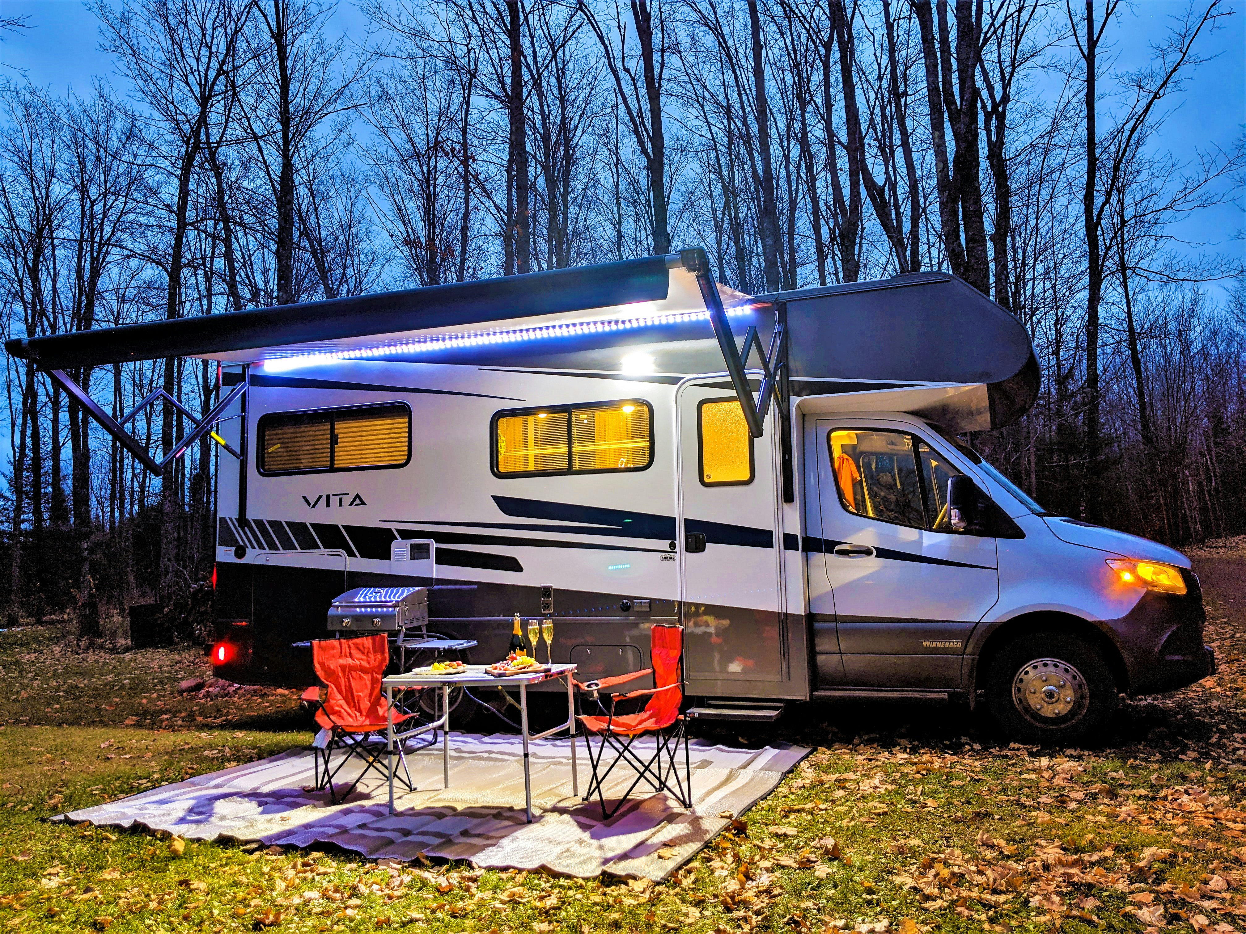 living in travel trailer in winter