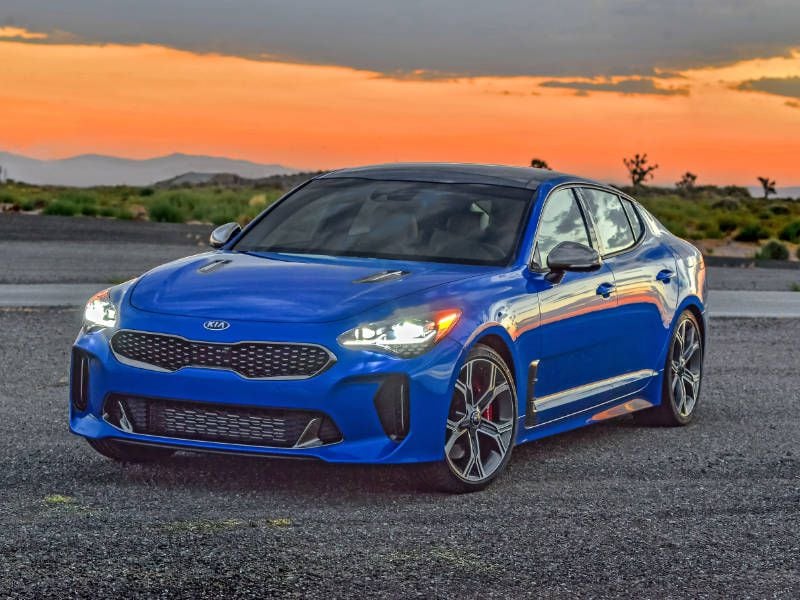 2018 Kia Stinger blue hero ・  Photo by Kia 