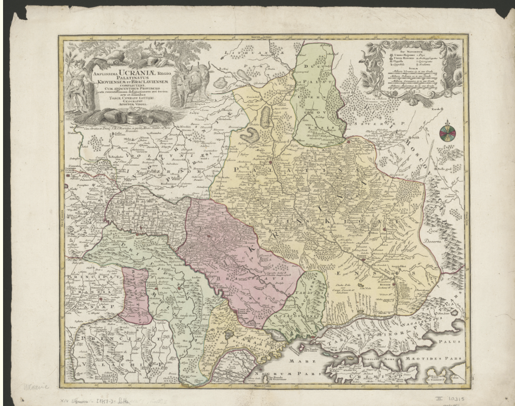 Ukrainian region 1757 by Lotter Tobias Conrad