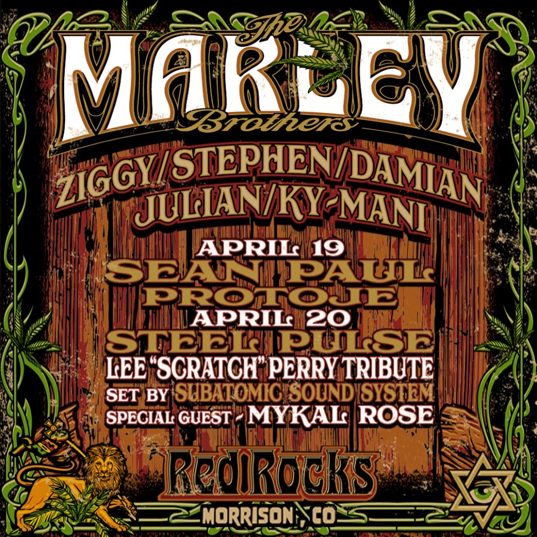 The Marley Brothers Shuttle To Red Rocks April 20, 2023 CID Colorado