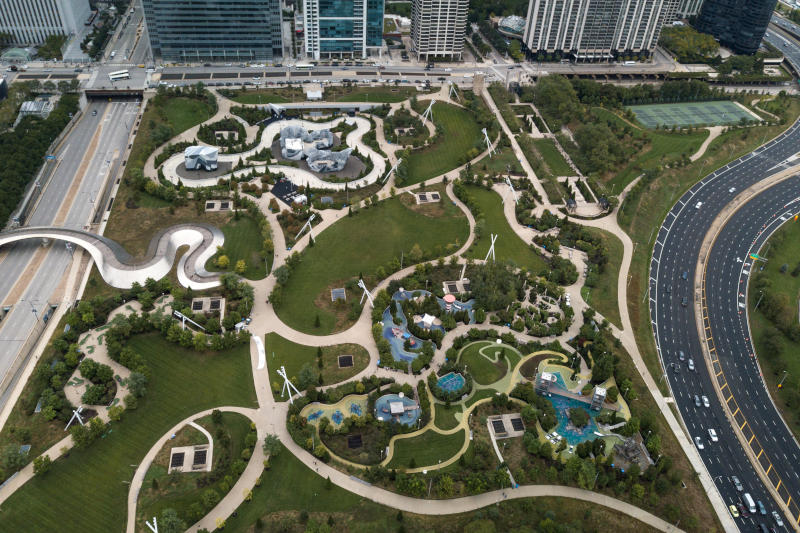 Maggie Daley Park Aerial View.