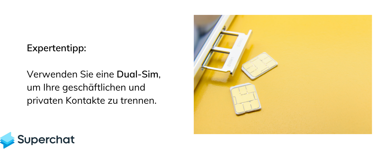 Private und geschäftliche Rufnummer trennen?