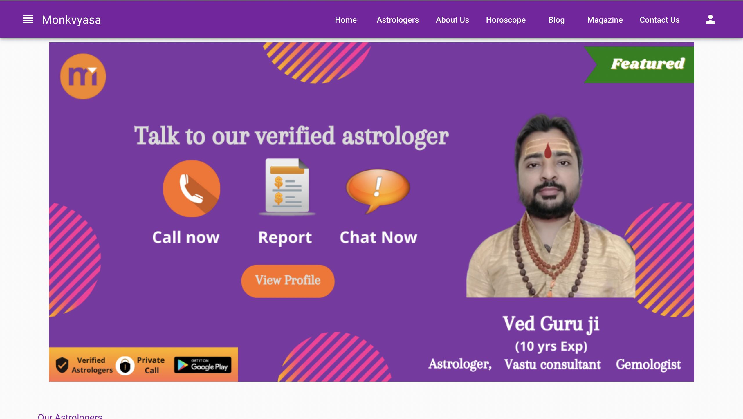 Monkvyasa - Astrologer Marketplace