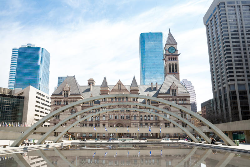 Toronto City Hall at Nathan Phillips Square.