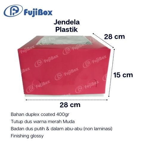 FUJIBOX DUS TART | TART PINK 28 x 28 x 15 | TART TINGGI 15 cm