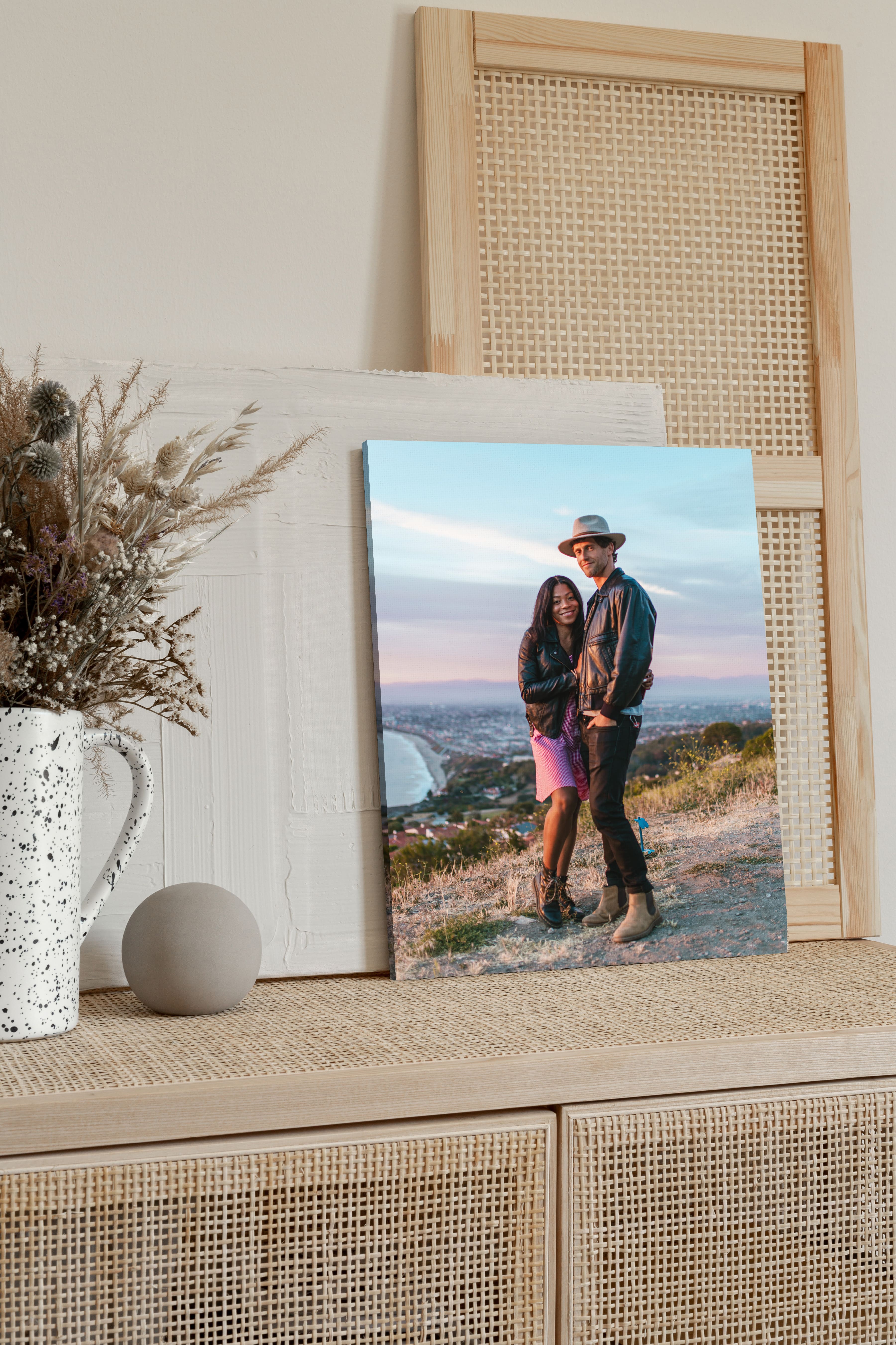 Canvas print of couple.