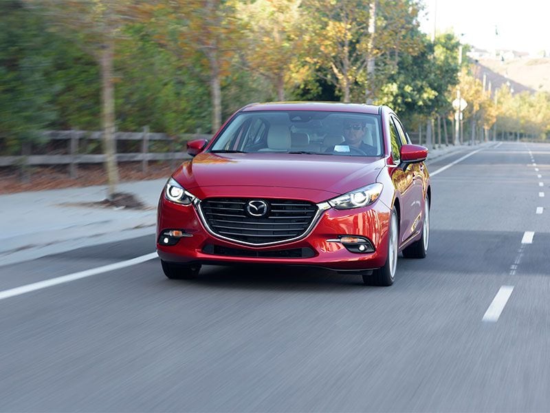 2017 Mazda Mazda3 exterior front view on road ・  Photo by Mazda 