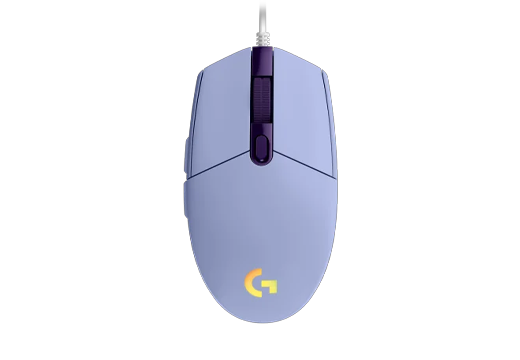 Imagem do produto Mouse Gamer com fio Logitech G203 Lightsync - Lilás em Americanas