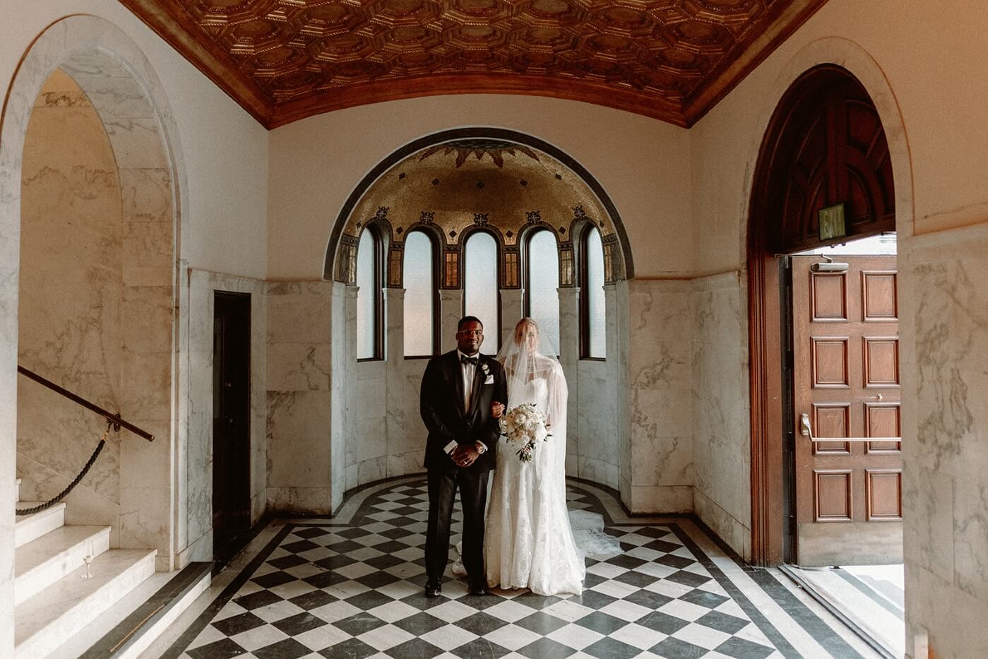 bride and groom portrait