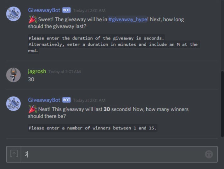 GiveawayBot - Discord Giveaway Bot