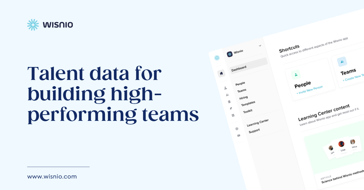 Talent data for building high-performing teams | Wisnio